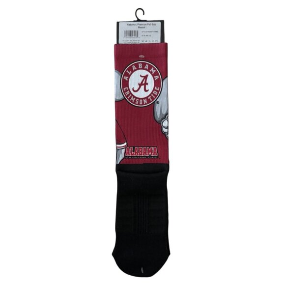 Strideline Alabama Crimson Tide Big Al NCAA Licensed Crew Socks M/L 8-12 NWT - Picture 4 of 4